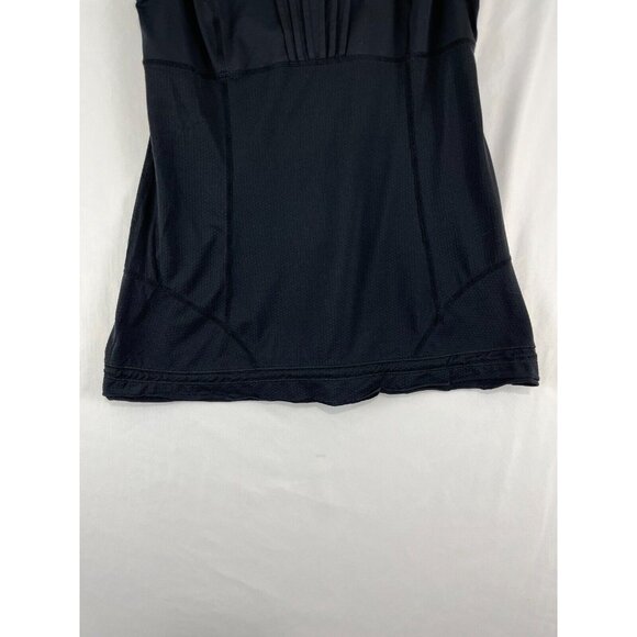 Lululemon Black Pleated Tank Top w/ Waist Drawstring size 8 - Picture 3 of 12